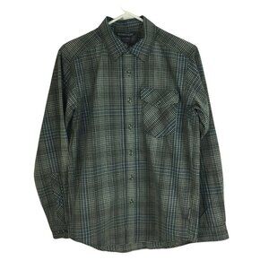 ExOfficio Okanagan Mini Check Long Sleeve Shirt Mens Timberline Size Small